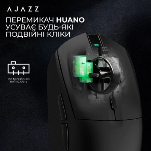 Мышка Ajazz AJ139 V2 MC Wireless/Bluetooth/USB Black (AJ139-V2-MC-B)