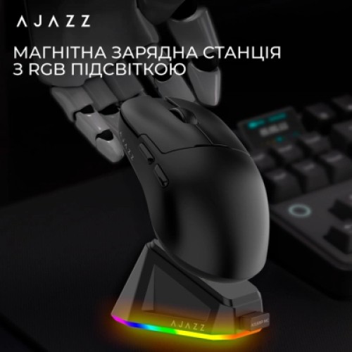 Мышка Ajazz AJ159P MC Wireless/Bluetooth/USB Charging Dock Black (AJ159P-MC-B)
