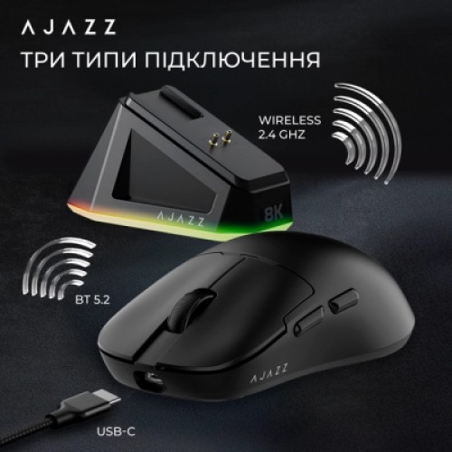 Мышка Ajazz AJ159PRO Wireless/Bluetooth/USB Charging Dock Black (AJ159-PRO-B)