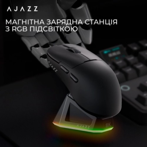 Мышка Ajazz AJ159PRO Wireless/Bluetooth/USB Charging Dock Black (AJ159-PRO-B)