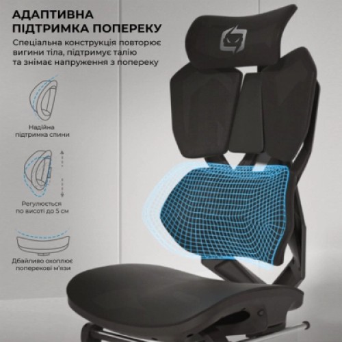 Кресло игровое Sihoo X5C Mesh Black (X5C-301)