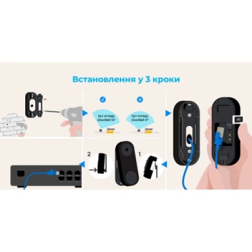 Дверной звонок Reolink Video Doorbell WiFi (D340W)