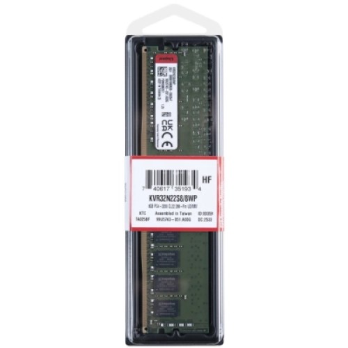 Модуль памяти для компьютера DDR4 8GB 3200 MHz Kingston (KVR32N22S8/8WP)