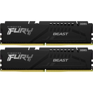 Модуль памяти для компьютера DDR5 128GB (2x64GB) 5600 MHz Beast Black Kingston Fury (ex.HyperX) (KF556C40BBK2-128)