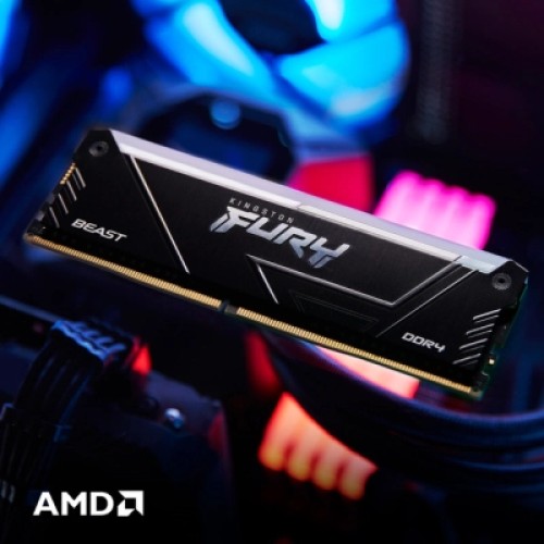 Модуль памяти для компьютера DDR4 16GB (2x8GB) 3200 MHz Beast Black Kingston Fury (ex.HyperX) (KF432C16BB2AK2/16WP)