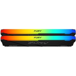 Модуль памяти для компьютера DDR4 16GB (2x8GB) 3200 MHz Beast Black Kingston Fury (ex.HyperX) (KF432C16BB2AK2/16WP)