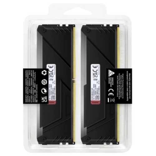 Модуль памяти для компьютера DDR4 16GB (2x8GB) 3200 MHz Beast Black Kingston Fury (ex.HyperX) (KF432C16BB2AK2/16WP)