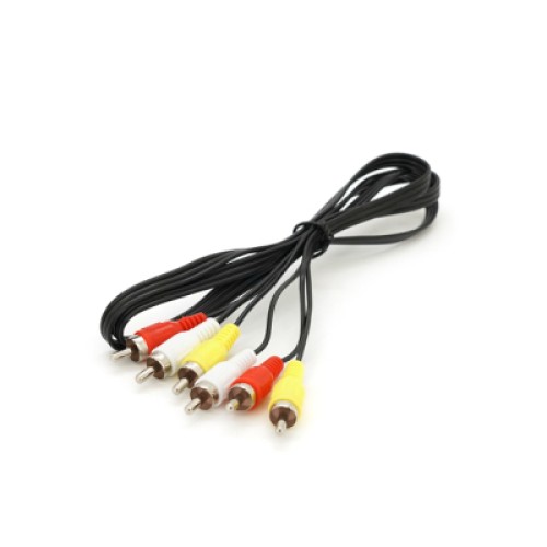 Кабель мультимедийный 3xRCA M to 3xRCA M 1.0m black Voltronic (YT-3хRCA(M)/3хRCA(M)-1.0)