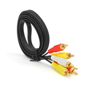 Кабель мультимедийный 3xRCA M to 3xRCA M 1.5m black Voltronic (YT-3хRCA(M)/3хRCA(M)-1.5G)