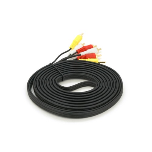 Кабель мультимедийный 3xRCA M to 3xRCA M 5.0m black Voltronic (YT-3хRCA(M)/3хRCA(M)-5.0G)