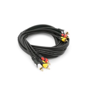 Кабель мультимедийный 3xRCA M to 3xRCA M 3.0m black Voltronic (YT-3хRCA(M)/3хRCA(M)-3.0P)