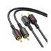 Кабель мультимедийный 2xRCA M to 2xRCA M 1.5m black BOROFONE (Borofone BL13)
