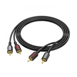 Кабель мультимедийный 2xRCA M to 2xRCA M 1.5m black BOROFONE (Borofone BL13)