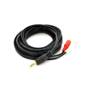 Кабель мультимедийный 3.5mm M to 2xRCA M 1.5m black Voltronic (YT-3.5(M)/2хRCA(M)-1.5Cu)