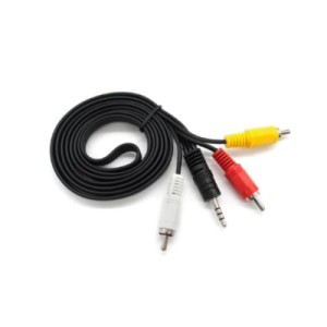Кабель мультимедийный 3.5mm M to 3xRCA M 1.8m black Voltronic (YT-3.5(M)/3хRCA(M)-1.8Cu)