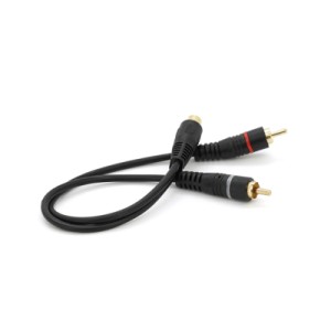 Кабель мультимедийный 1xRCA F to 2xRCA M 0.2m black Voltronic (YT-RCA(F)/2хRCA(M)-0,2CuB)