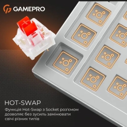 Клавиатура GamePro Genesis Infinity MK130BW Outemu Swithes USB White (MK130BW)