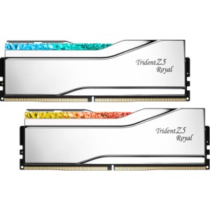 Модуль памяти для компьютера DDR5 32GB (2x16GB) 6400 MHz Trident Z5 Royal Silver G.Skill (F5-6400J3239G16GX2-TR5S)