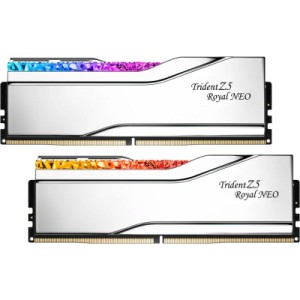 Модуль памяти для компьютера DDR5 64GB (2x32GB) 6000 MHz Trident Z5 Royal Neo Silver G.Skill (F5-6000J2836G32GX2-TR5NS)