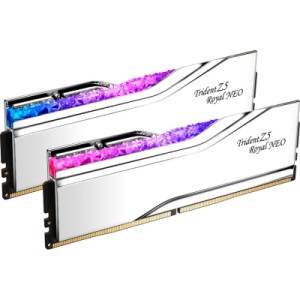 Модуль памяти для компьютера DDR5 64GB (2x32GB) 6000 MHz Trident Z5 Royal Neo Silver G.Skill (F5-6000J2836G32GX2-TR5NS)