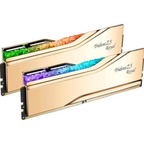 Модуль памяти для компьютера DDR5 32GB (2x16GB) 6000 MHz Trident Z5 Royal Gold G.Skill (F5-6000J2836G16GX2-TR5G)