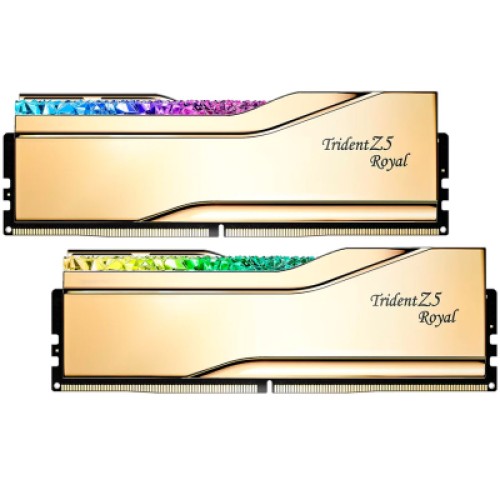 Модуль памяти для компьютера DDR5 32GB (2x16GB) 6000 MHz Trident Z5 Royal Gold G.Skill (F5-6000J2836G16GX2-TR5G)