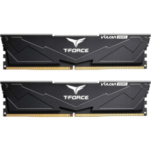 Модуль пам'яті для комп'ютера DDR5 32GB (2x16GB) 6000 MHz T-Force Vulcan Black Team (FLBD532G6000HC38JDC01)