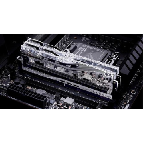 Модуль памяти для компьютера DDR5 64GB (2x32GB) 6400 MHz Trident Z5 Royal Silver G.Skill (F5-6400J3239G32GX2-TR5S)