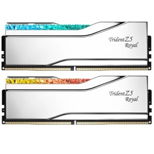 Модуль памяти для компьютера DDR5 64GB (2x32GB) 6400 MHz Trident Z5 Royal Silver G.Skill (F5-6400J3239G32GX2-TR5S)