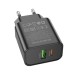Зарядное устройство BOROFONE 1xUSB-C PD20W + 1xUSB QC3.0 black (BA88A/20WB)