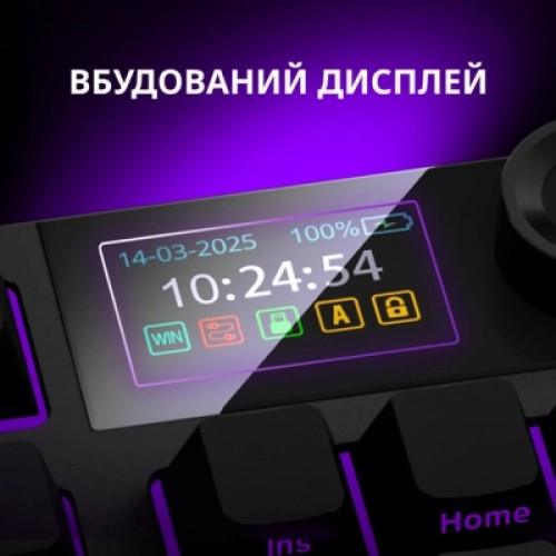 Клавиатура Lorgar KBP70TKLW Wireless TKL Mechanical Pro UA Black/Yellow (LRG-KBP70TKLW-YL-US)