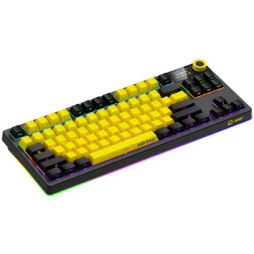 Клавиатура Lorgar KBP70TKLW Wireless TKL Mechanical Pro UA Black/Yellow (LRG-KBP70TKLW-YL-US)