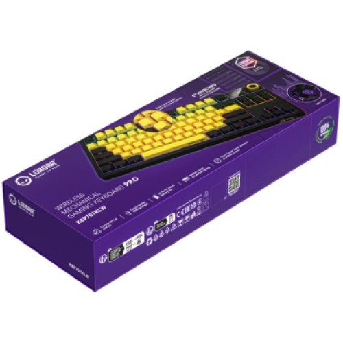 Клавиатура Lorgar KBP70TKLW Wireless TKL Mechanical Pro UA Black/Yellow (LRG-KBP70TKLW-YL-US)