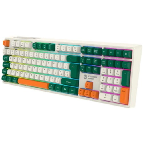Клавиатура Canyon Shadder GKW-11 RGB Silent Wireless/Bluetooth/USB UA White (CND-SKBW11)