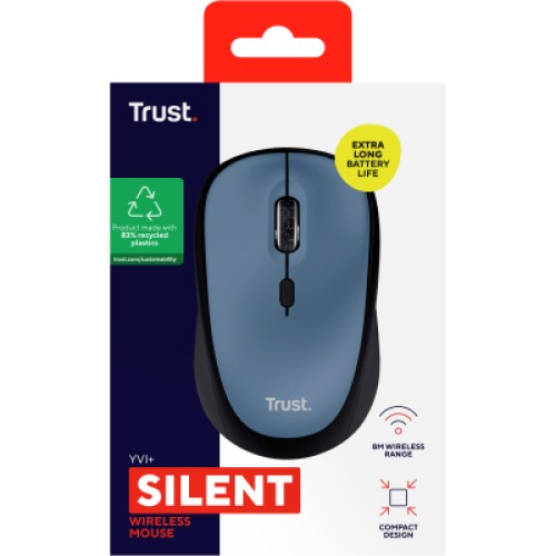 Мышка Trust Yvi+ Silent Wireless/Bluetooth Dark Blue (25514)