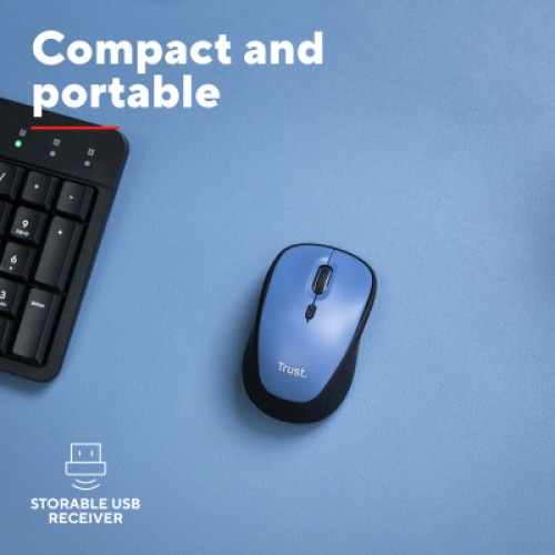 Мышка Trust Yvi+ Silent Wireless/Bluetooth Dark Blue (25514)