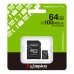 Карта памяти Kingston 64GB microSDXC class 10 UHS-I V10 A1 Canvas Select Plus (SDCS3/64GB)