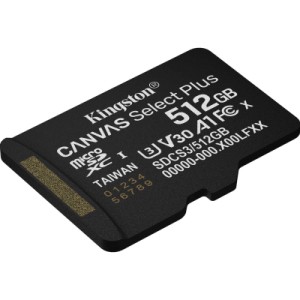 Карта памяти Kingston 512GB microSDXC class 10 UHS-I U3 V30 A1 Canvas Select Plus (SDCS3/512GBSP)