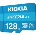 Карта памяти Kioxia 128GB microSDXC class 10 UHS-I U3 V30 A1 Exceria G2 (LMEX2L128GG2)