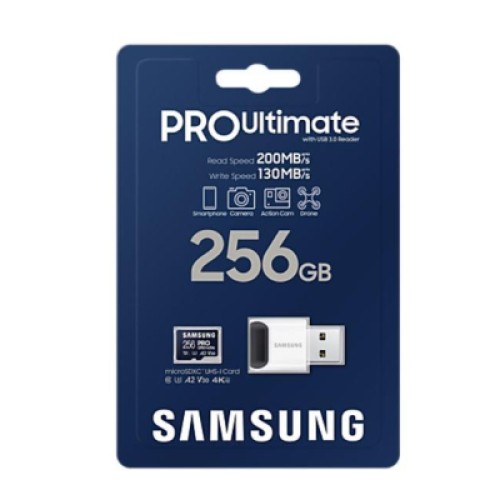 Карта памяти Samsung 256GB microSDXC class 10 UHS-I U3 V30 A2 Pro Ultimate (MB-MY256SB/WW)