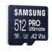 Карта памяти Samsung 512GB microSDXC class 10 UHS-I U3 V30 A2 Pro Ultimate (MB-MY512SB/WW)
