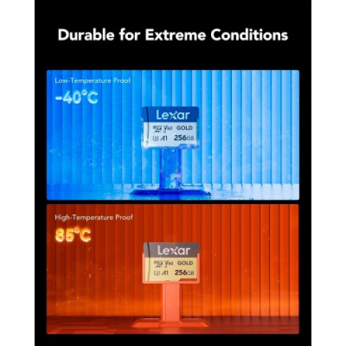 Карта памяти Lexar 256GB microSDXC class 10 UHS-II U3 V60 A1 Professional Gold (LMSGOLD256G-BNNNG)