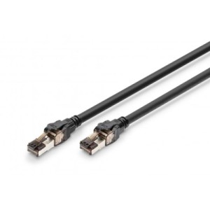 Патч-корд 0.5м, S/FTP, cat 8.1, AWG 24/7, LSZH, black Digitus (DK-1843-005)