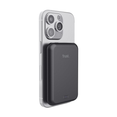 Батарея универсальная Trust 5000mAh Magnetic, USB-C, MagSafe, 15W, black (24877_TRUST)