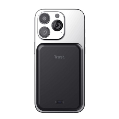 Батарея универсальная Trust 5000mAh Magnetic, USB-C, MagSafe, 15W, black (24877_TRUST)