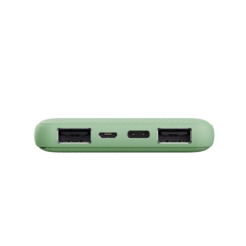 Батарея универсальная Trust 10000mAh Primo ECO, 2хUSB-A/USB-C, 15W, green (25029_TRUST)