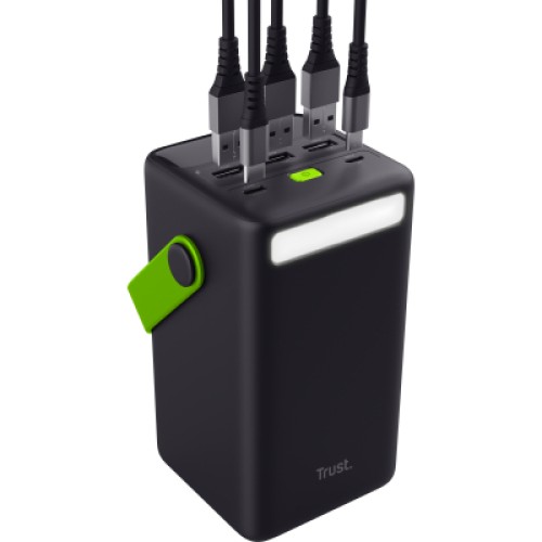 Батарея универсальная Trust 50000mAh Redoh XXL, 3хUSB-A/USB-C, 20W, black (25196_TRUST)