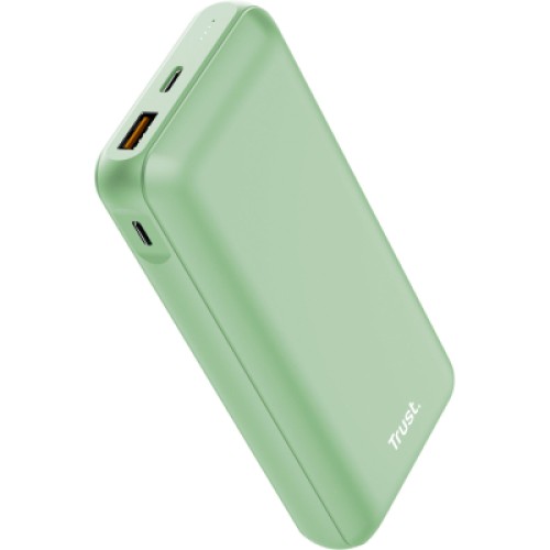 Батарея универсальная Trust 20000mAh Redoh, USB-A/2хUSB-C, 18W, QC 3.0, PD, green (25035_TRUST)