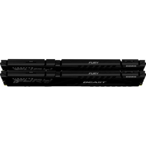 Модуль памяти для компьютера DDR5 64GB (2x32GB) 5600 MHz Fury Beast Black Kingston Fury (ex.HyperX) (KF556C36BBE2K2-64)