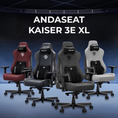 Кресло игровое Anda Seat Kaiser 3E Fabric Size XL Grey (AD23YC-XL-09-G-CF-G01)